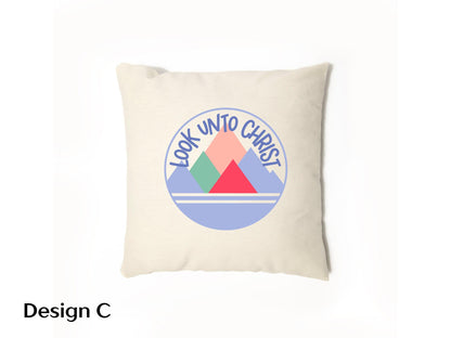 Look Unto Christ Throw pillow - 2025 LDS Youth Theme Home Decor