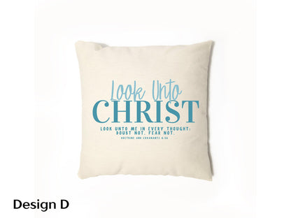 Look Unto Christ Throw pillow - 2025 LDS Youth Theme Home Decor