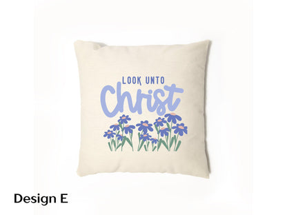 Look Unto Christ Throw pillow - 2025 LDS Youth Theme Home Decor
