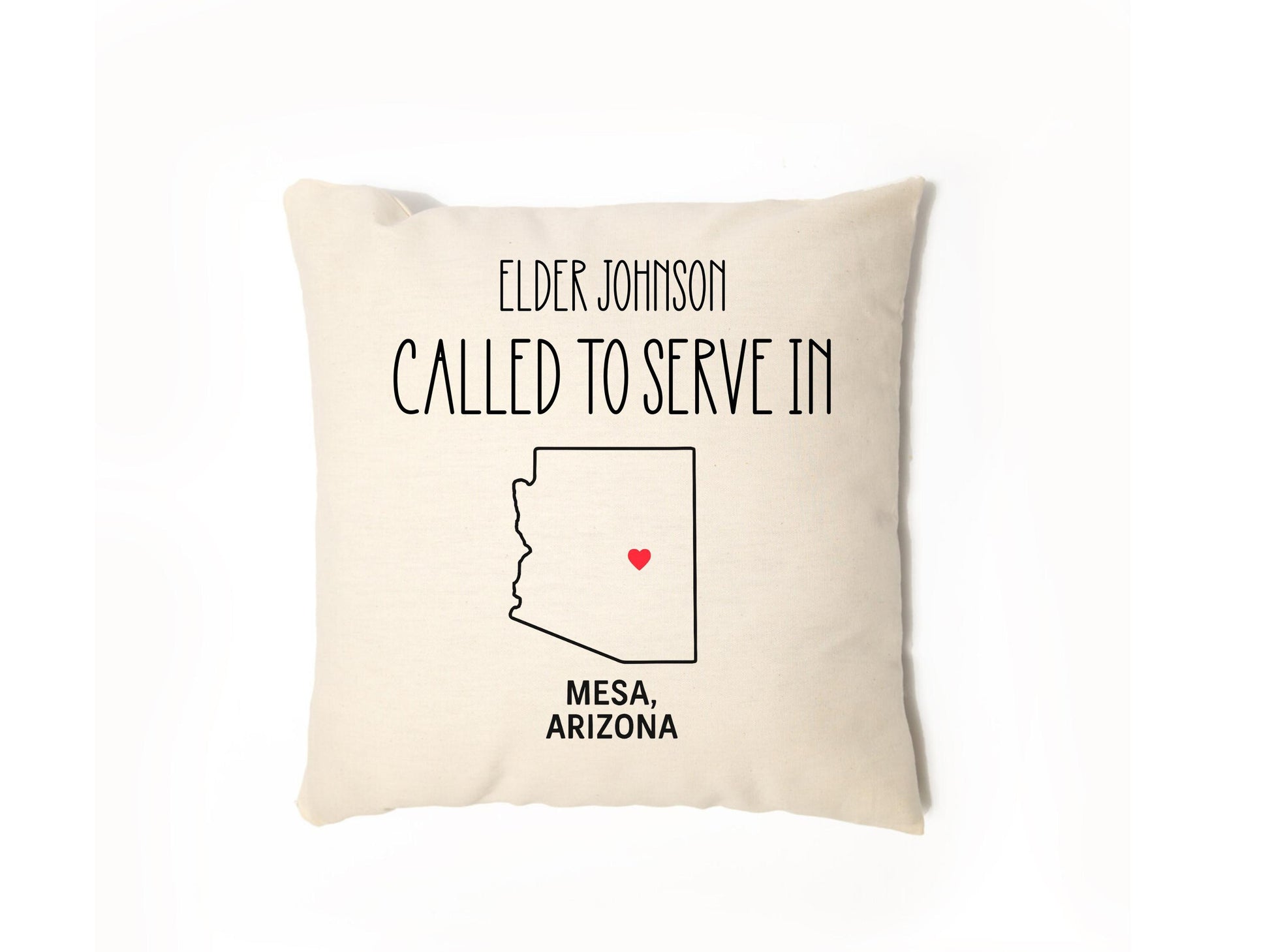 Personalized LDS Missionary Throw Pillow
