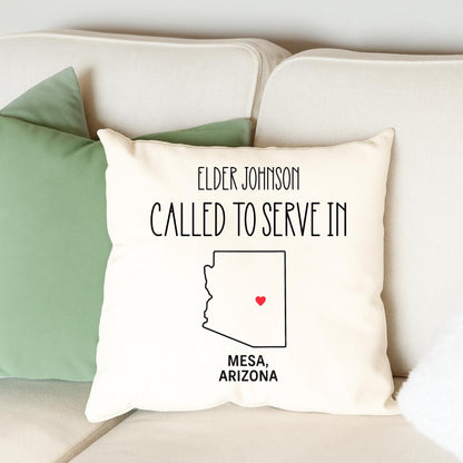 Personalized LDS Missionary Throw Pillow