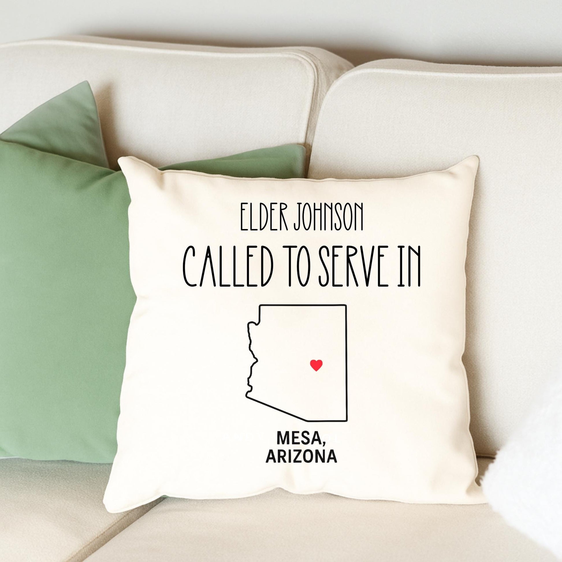 Personalized LDS Missionary Throw Pillow