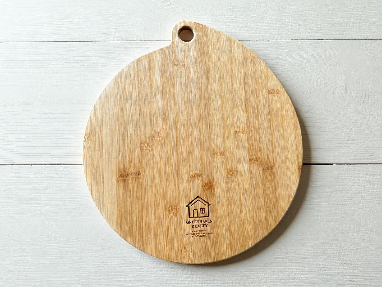 Personalized Bamboo Pizza Board | Custom Family Name Cutting Board | Laser Engraved Housewarming, Wedding, or Christmas Gift