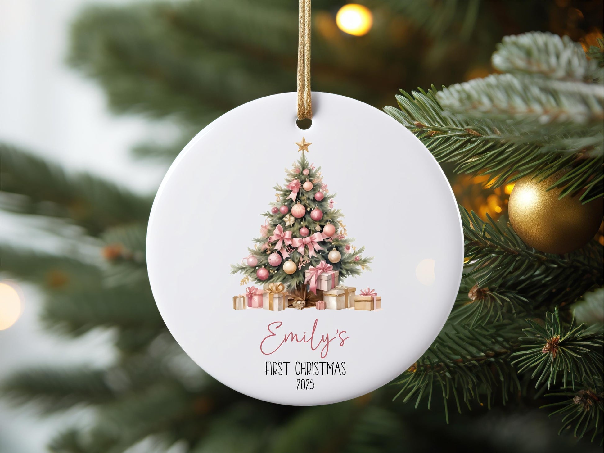 Baby’s First Christmas Ornament, Personalized Newborn Gift, Baby Boy or Girl Ornament
