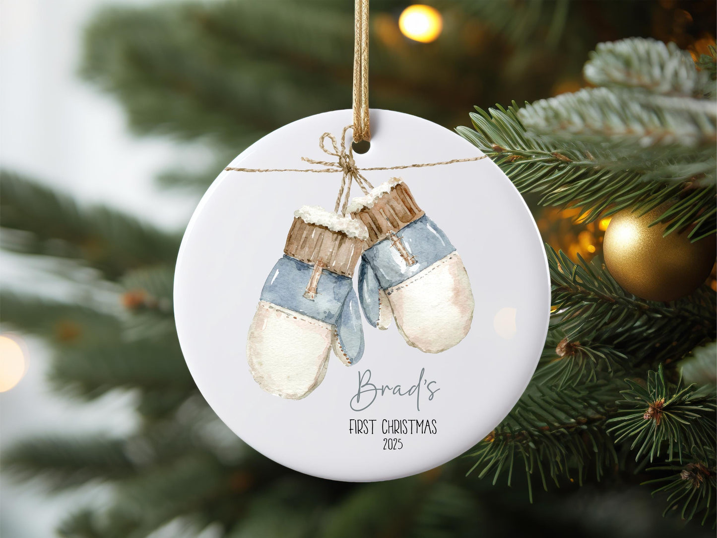 Personalized Baby's First Christmas Ornament, Custom Newborn Gift, Baby Boy or Girl Ornament