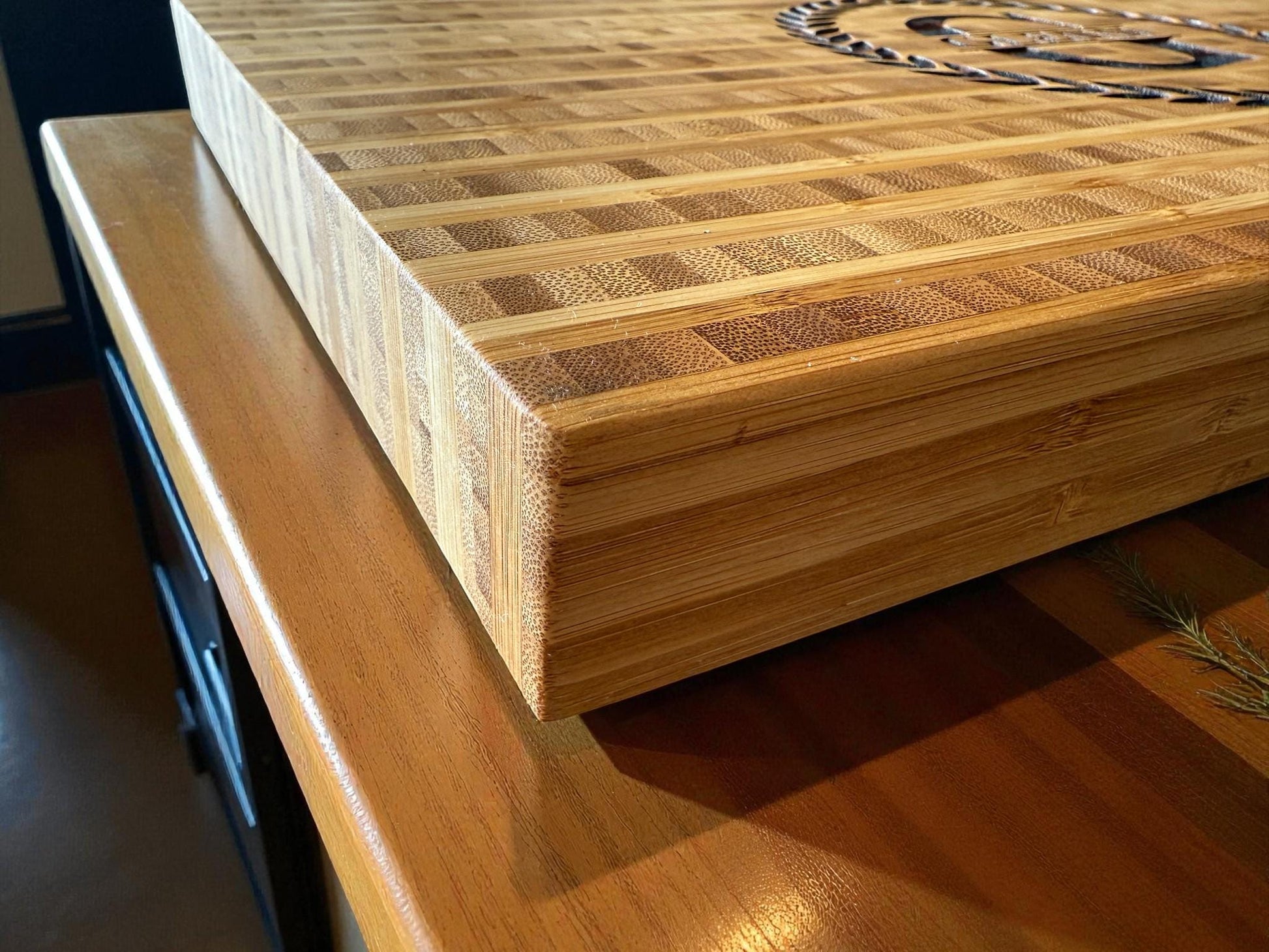 Personalized Bamboo Butcher Block | Custom Family Name Engraved Cutting Board | Heavy Duty Kitchen Gift or Wedding Keepsake