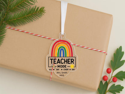 Personalized Teacher Acrylic Christmas Ornaments- 3 Options!