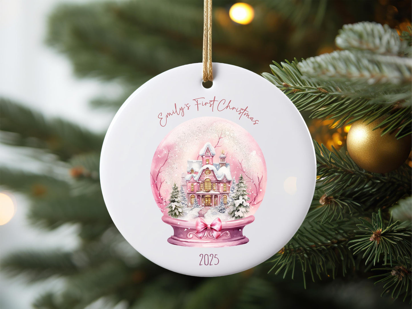 Baby’s First Christmas Ornament, Personalized Newborn Gift, Baby Boy or Girl Ornament