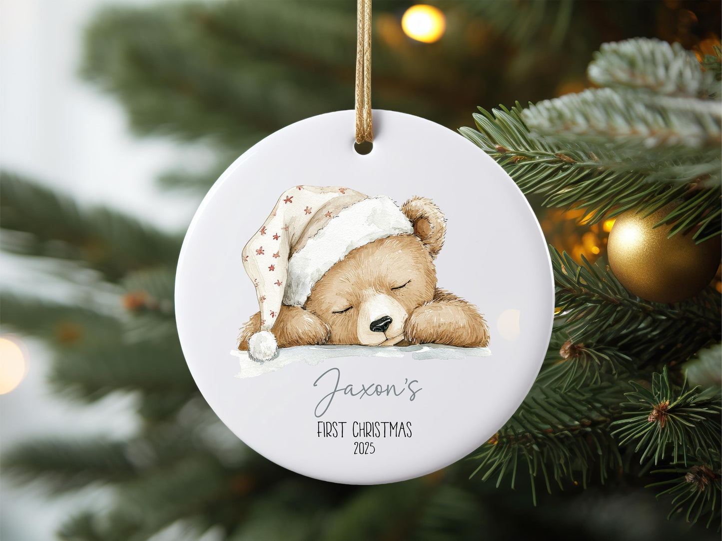 Personalized Baby's First Christmas Ornament, Custom Newborn Gift, Baby Boy or Girl Ornament