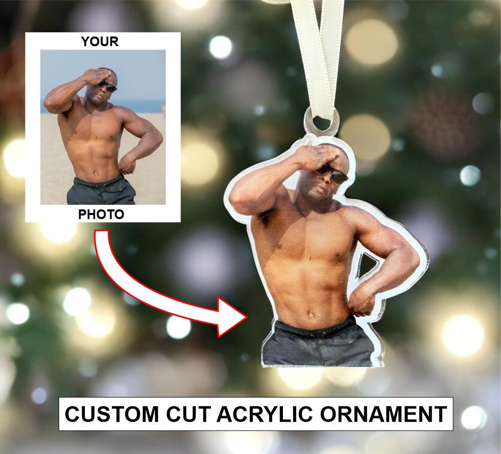 Funny Acrylic Photo Ornament, Custom Picture Christmas Ornament