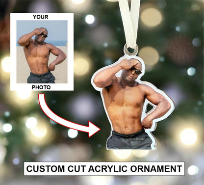 Funny Acrylic Photo Ornament, Custom Picture Christmas Ornament