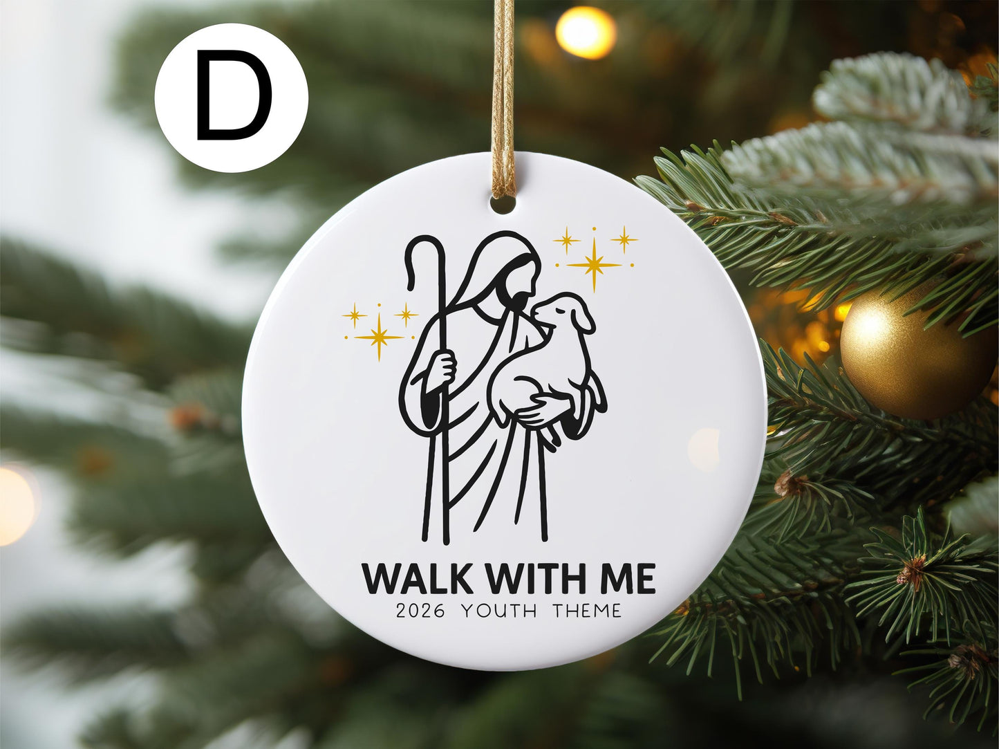 Walk With Me 2026 Youth Theme Porcelain Ornament