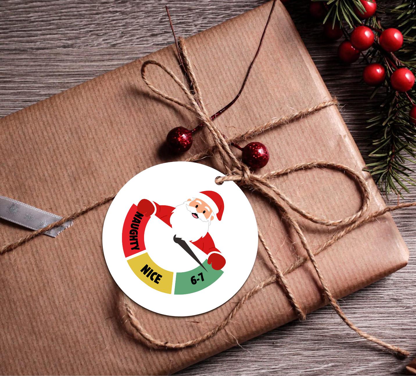 Funny 6 7 Christmas Ornament, Gen Z Humor, Naughty Nice Six Seven