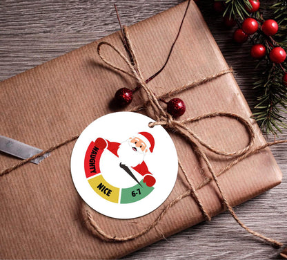 Funny 6 7 Christmas Ornament, Gen Z Humor, Naughty Nice Six Seven