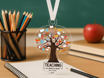 Personalized Teacher Acrylic Christmas Ornaments- 3 Options!