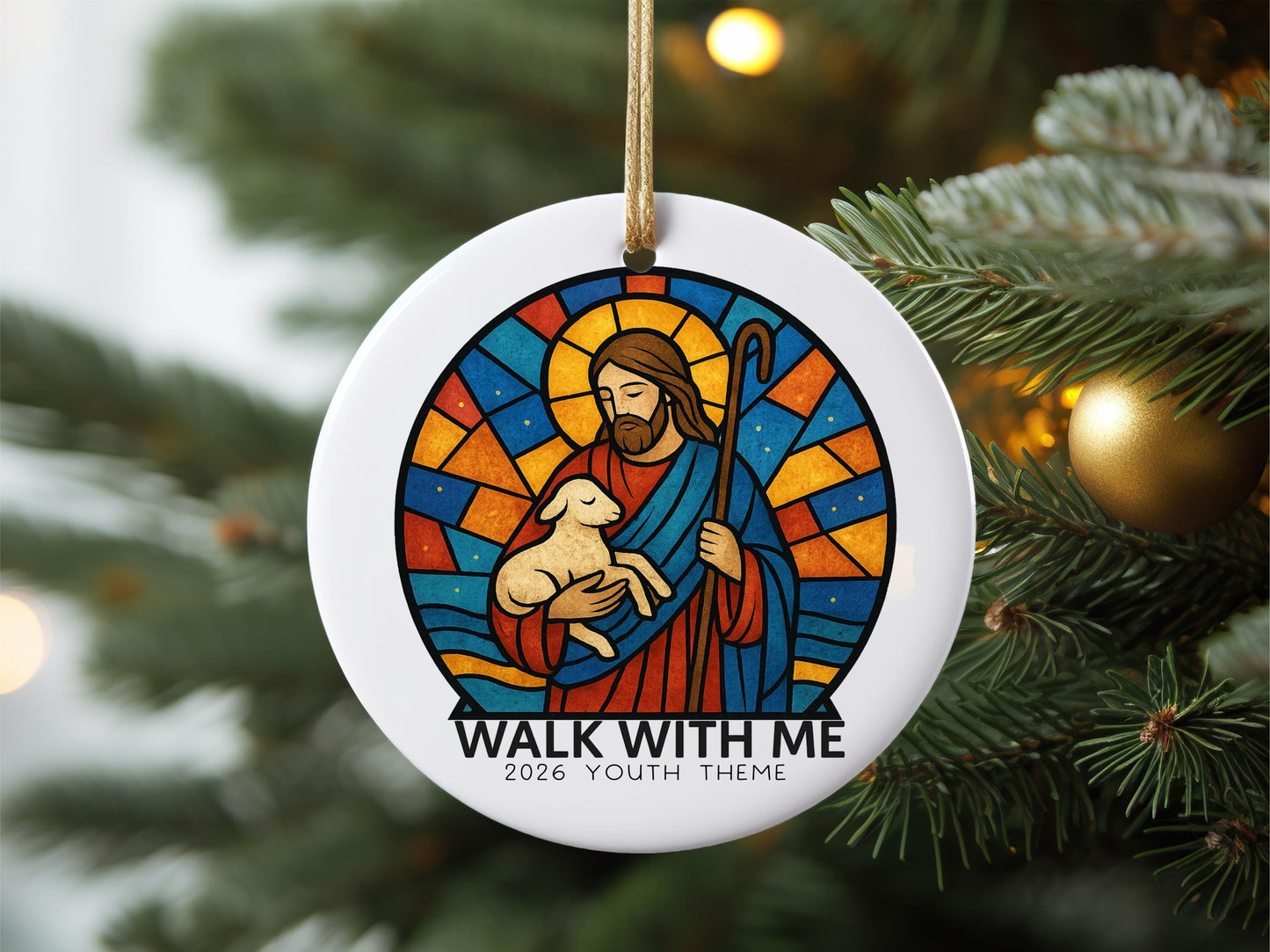 Walk With Me 2026 Youth Theme Porcelain Ornament