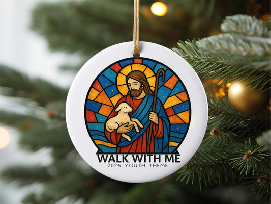 Walk With Me 2026 Youth Theme Porcelain Ornament