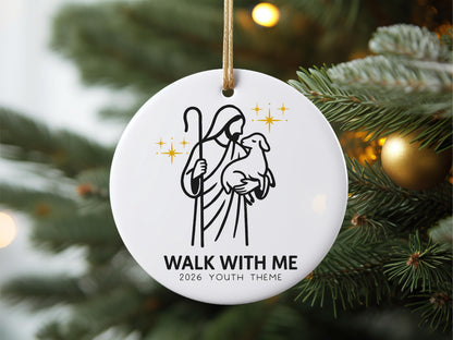 Walk With Me 2026 Youth Theme Porcelain Ornament