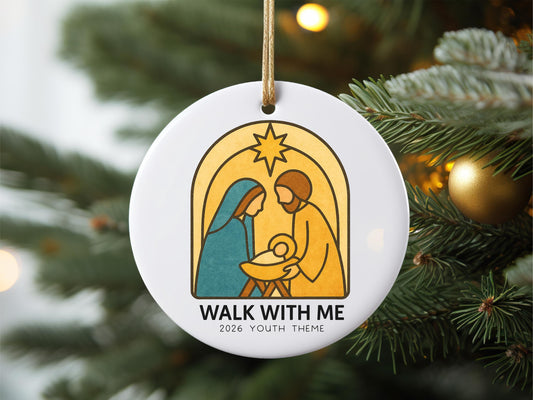 Walk With Me 2026 Youth Theme Porcelain Ornament
