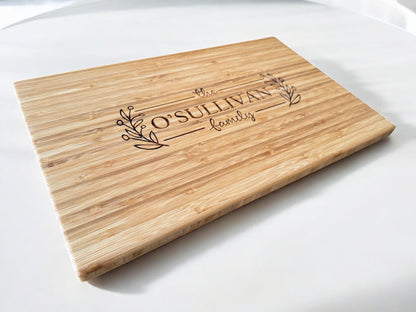 Personalized Cutting Board, Engraved Charcuterie Board, Anniversary Present, Couple Gift