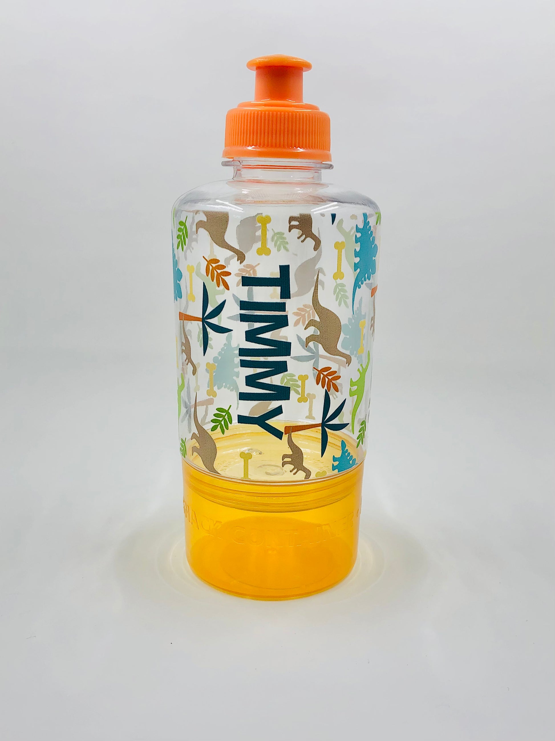 Kids Personalized Summer Water Bottle with Snack Container