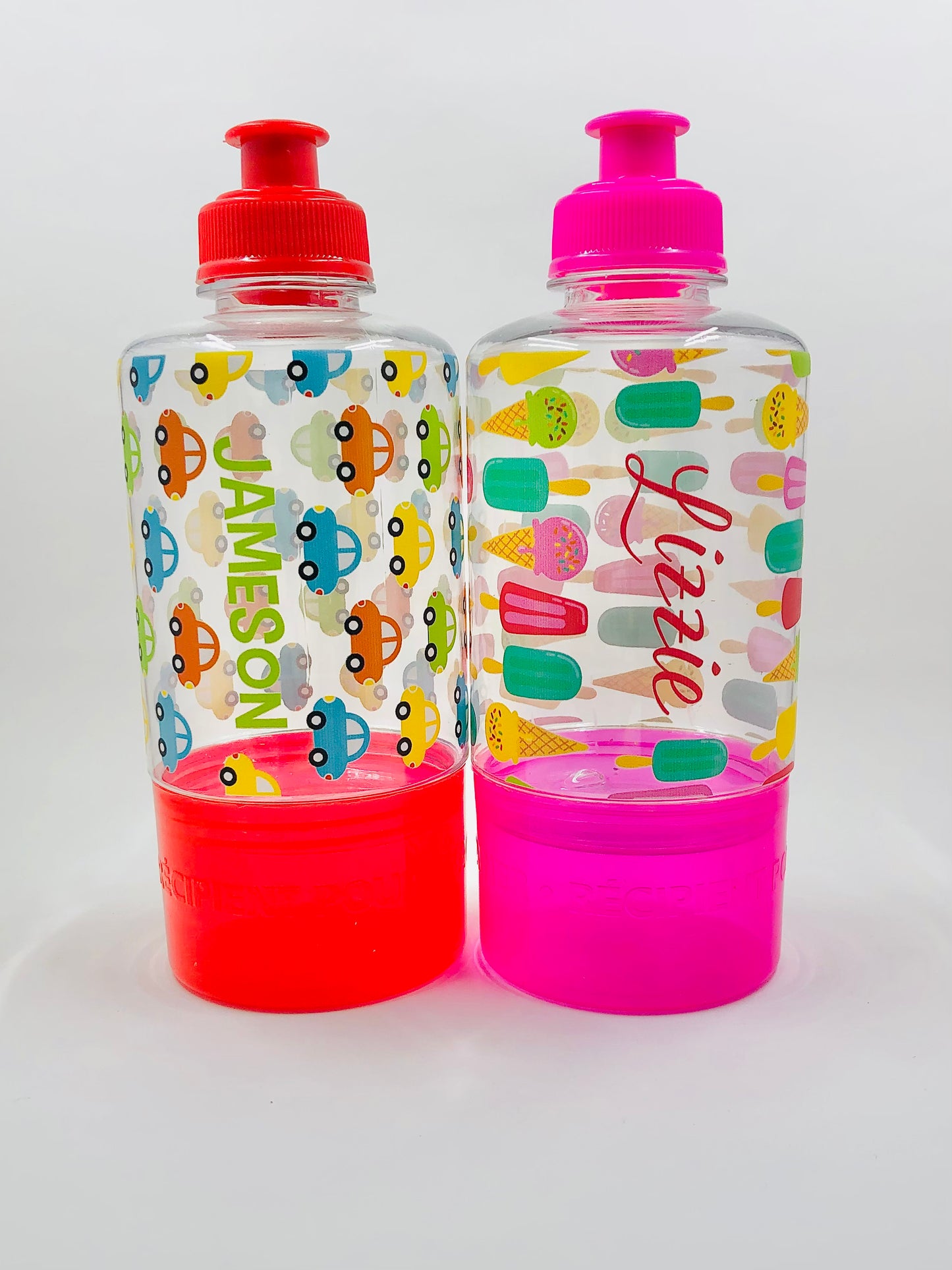 Kids Personalized Summer Water Bottle with Snack Container