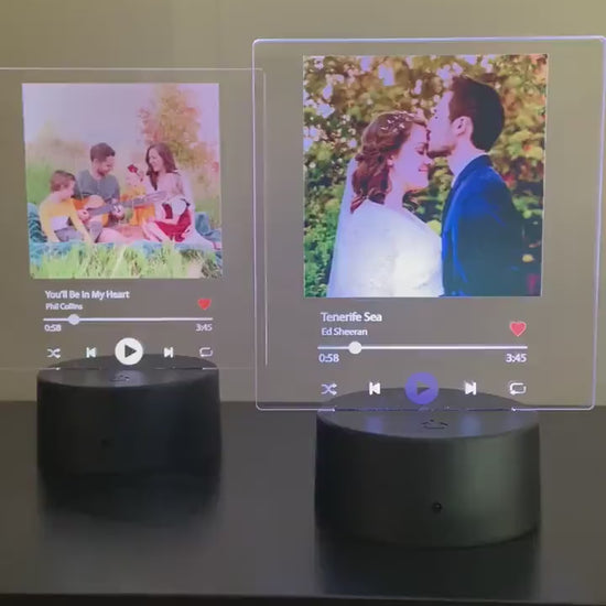 Custom LED Photo Spotify Song Plaque Light