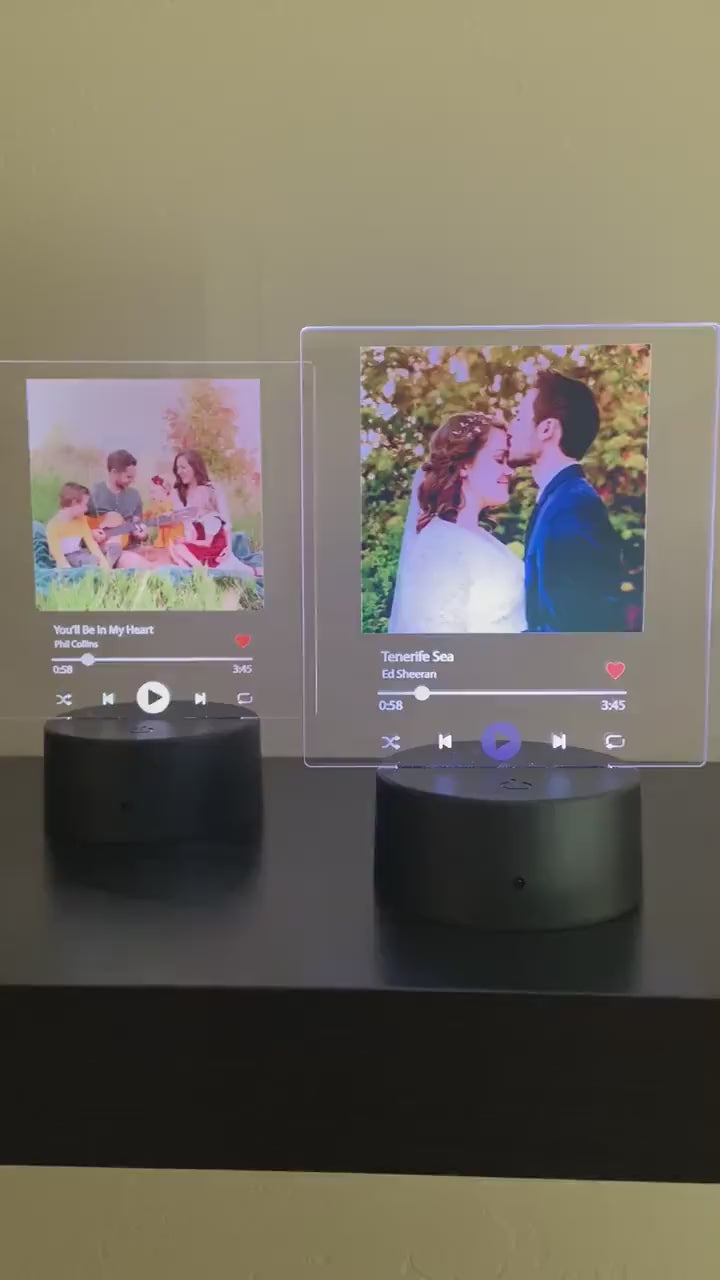 Custom LED Photo Spotify Song Plaque Light