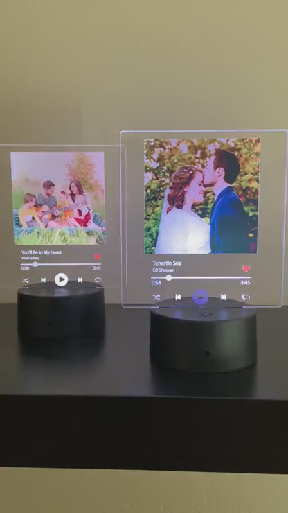 Custom LED Photo Spotify Song Plaque Light