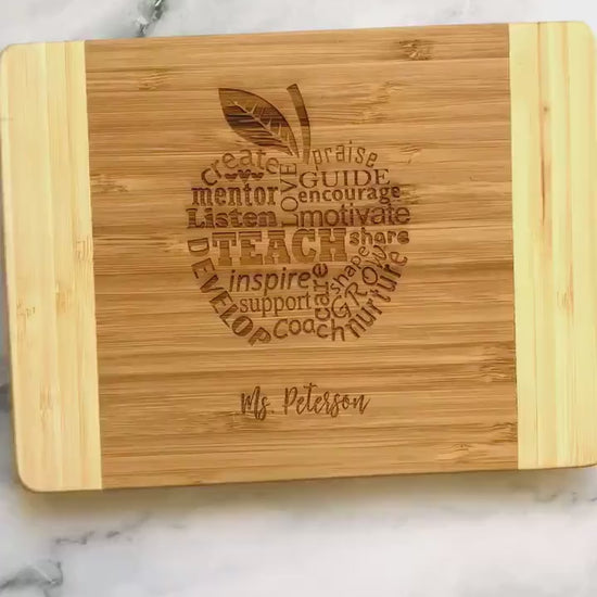 Monogrammed Teacher Appreciation Cutting Board