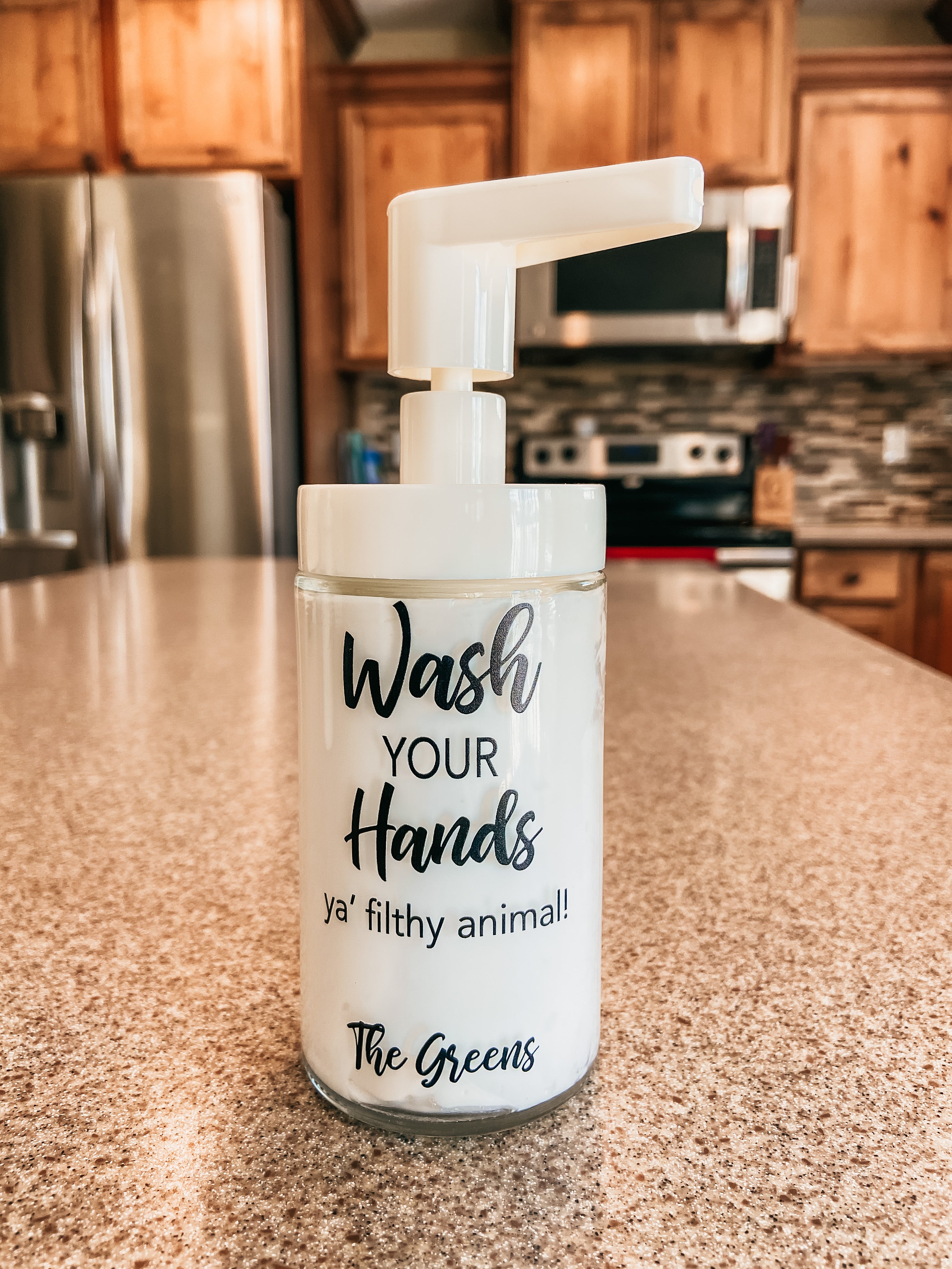 Open shop soap dispenser