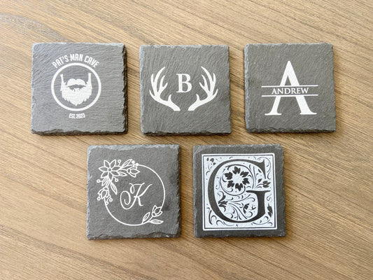 Personalized Slate Stone Coasters