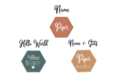 Wooden Milestone Markers, Hexagon Baby Monthly Milestone Cards, First Year Photo Props, Baby Shower Gift