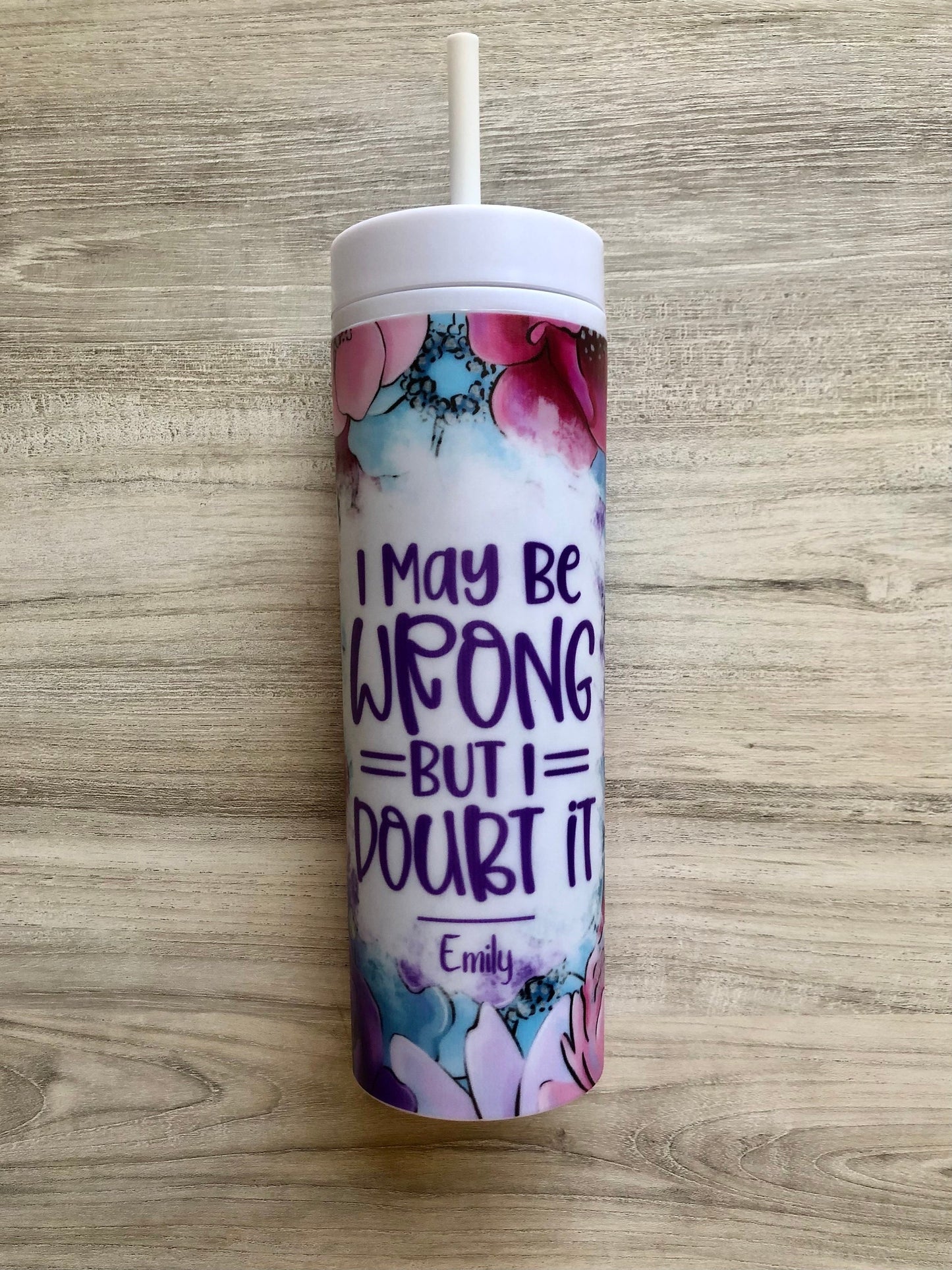 Sassy Skinny Tumbler | Funny Personalized Water Bottle | Adult Humor Tumbler