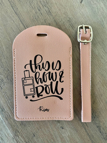 Personalized Leather Luggage Tags | Custom Luggage Tag Gift | Travel Gift