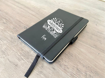 Monogrammed Travel Bundle | Personalized Adventure Bundle | Customized Leather Travel Journal, Jewelry Case, and Luggage Tag