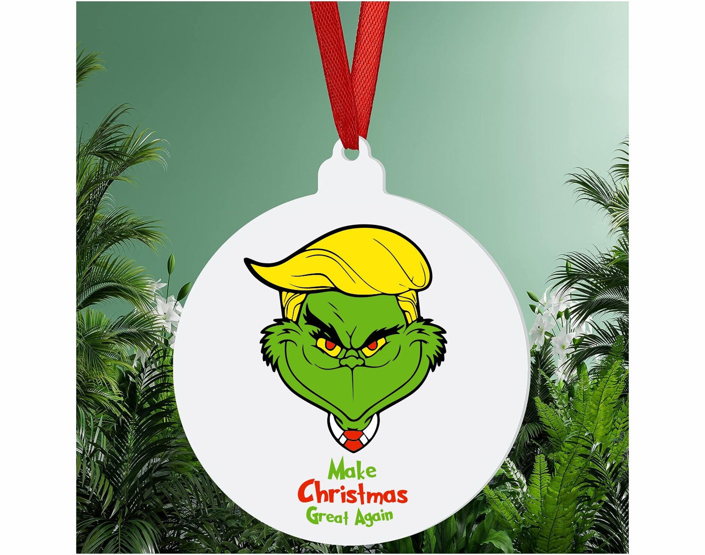 Personalized Grinch Inspired Christmas Ornament