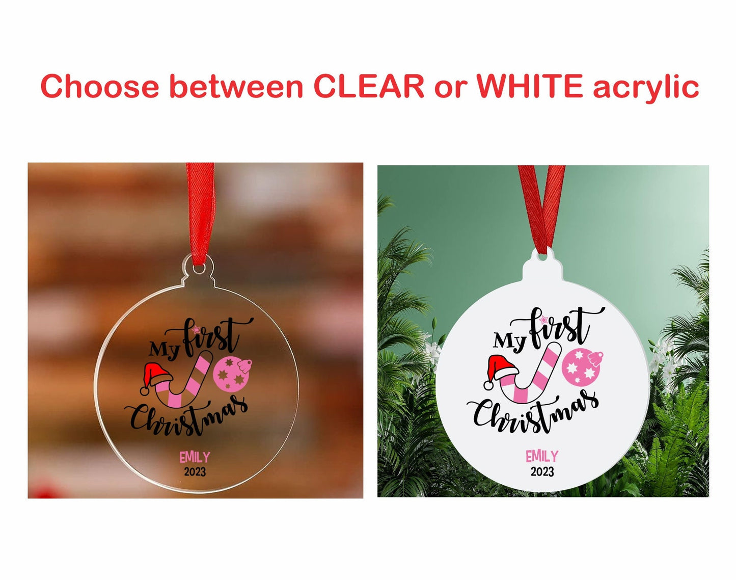 Personalized Baby's First Christmas Ornament 2023