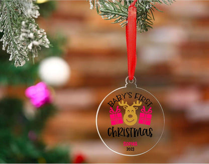 Personalized Baby's First Christmas Ornament 2023