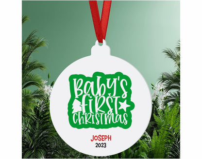 Personalized Baby's First Christmas Ornament 2023