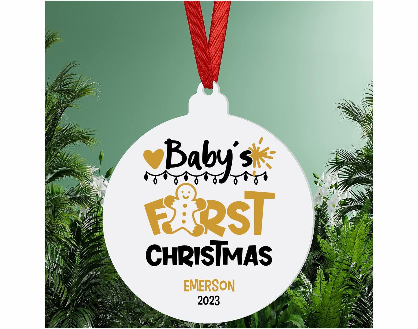 Personalized Baby's First Christmas Ornament 2023