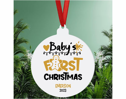 Personalized Baby's First Christmas Ornament 2023